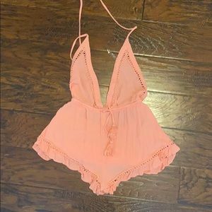 Swimsuit cover up romper